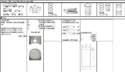 MOTOR SEGMANI 68356003 STD 70,80 PALIO ALBEA 1.2-16V resmi