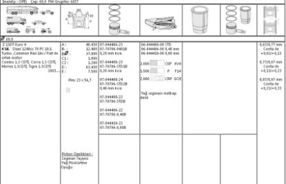 PİSTON SEGMAN 8770706 04010 (-20 KISA) DOBLO PALIO ALBEA 1.3 JTD 69,6MM EURO4 resmi