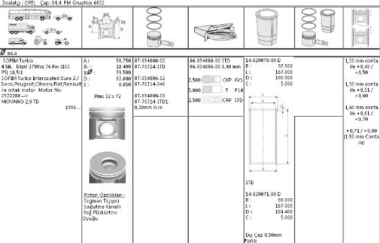 PİSTON SEGMAN 8770714 040 94,4 DUCATO MASTER 2.8TD resmi