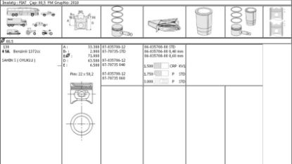 PİSTON SEGMAN 8770735 STD 8783570012 80,5 ŞAHİN 1.4İ OYUKLU resmi