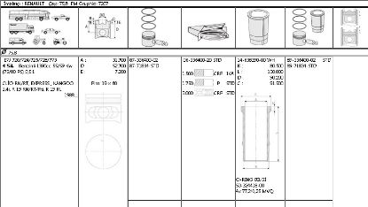 PİSTON SEGMAN 8771834 STD 8733640002 75,8 CLIO KANGO EKSPRES 1.4İE E7J R19 resmi