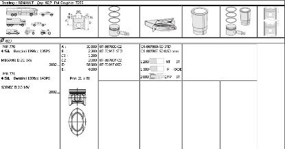 PİSTON SEGMAN 8771947 050 82,70MM MEGANE-II F4R 2.0-16V SCENIC-II LAGUNA resmi