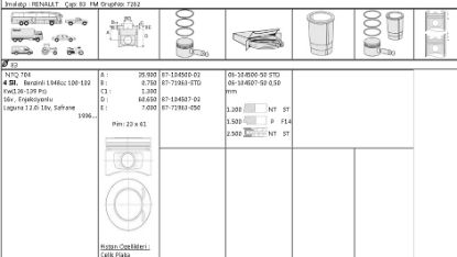 PİSTON SEGMAN 8771963 STD LAGUNA-I 2.0-16V N7Q 83,00 resmi