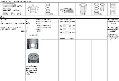 PİSTON SEGMAN 8772660 040 69,60 EURO 5 (75 HP) FİORİNO 1.3 MJET-16V ASTRA-J resmi