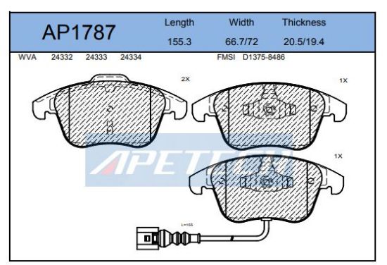 DİSK BALATA ÖN 1160280A A4 A5 FİŞLİ resmi