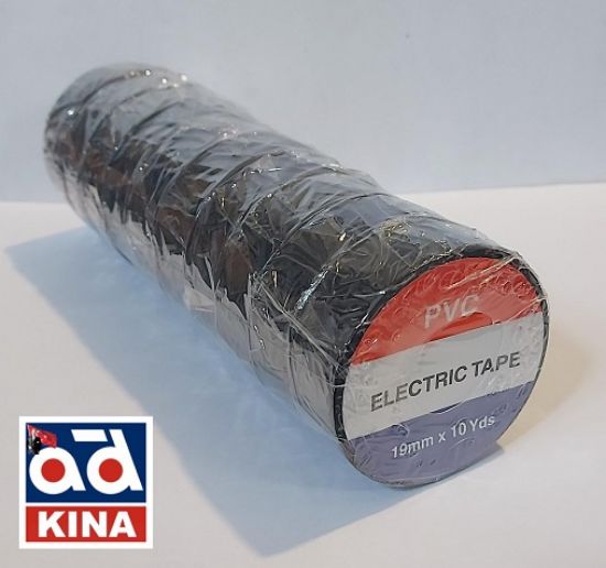 SİYAH İZOLE ELEKTRİK BANDI 19mm 10YDS resmi