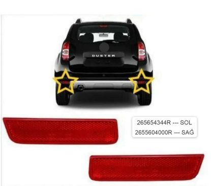 FS23124 ARKA TAMPON REFLEKTÖRÜ SAĞ DUSTER resmi