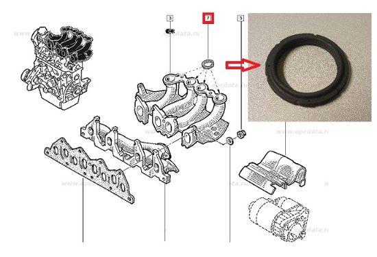 EMME MANİFOLD CONTASI (ADET) 7701066962 KANGO 1.9D F8Q MEGANE resmi