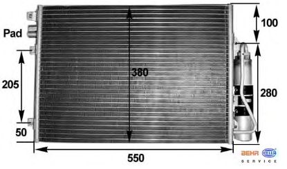 KLİMA RADYATÖRÜ+KURUTUCU 050ABC030 CLIO-II (98-) 1.2 1.4 1.5 1.6 1.9DCI resmi