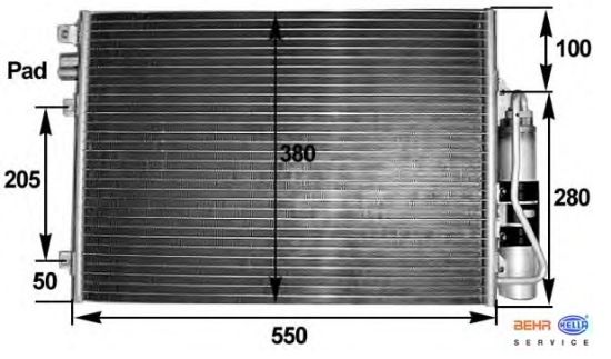 KLİMA RADYATÖRÜ+KURUTUCU 050ABC030 CLIO-II (98-) 1.2 1.4 1.5 1.6 1.9DCI resmi