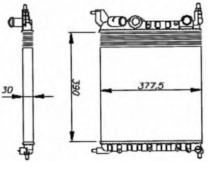 RADYATÖR 0527272AL R19 CLIO 1.2İ 1.4 (7701034770) resmi