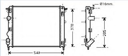 RADYATÖR 0528312AL CLIO-II 1.2 8V resmi