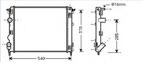 RADYATÖR 0528312AL CLIO-II 1.2 8V resmi