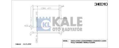 RADYATÖR 346010 LOGAN SANDERO (09-13) 1.5DCI 1.4 1.6 -AC +MS (BRAZING) resmi