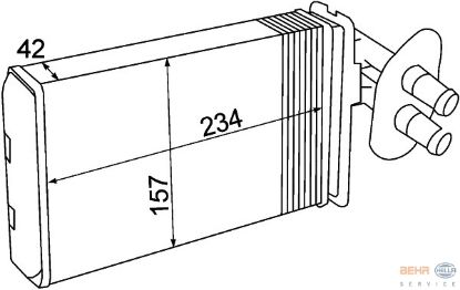KALORİFER RADYATÖRÜ 346445 TRANSPORTER T4 (96-03) KLİMASIZ resmi