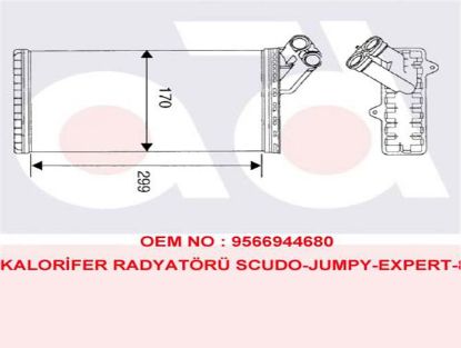 KALORİFER RADYATÖRÜ 346480 SCUDO (96-02) EXPERT JUMPY EVASION 1.9D/TD 2.0HDI 96> resmi
