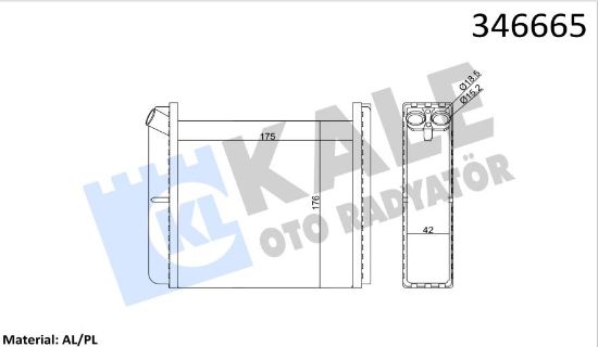 KALORİFER RADYATÖRÜ 346665 ASTRA-F (91-98) VECTRA-A (90-95) resmi