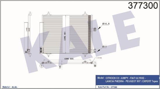 KLİMA RADYATÖRÜ 377300 EXPERT (AL AL) (560x450x16) (KURUTUCU İLE) resmi