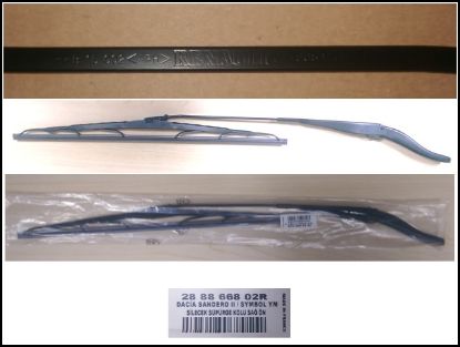 SİLECEK KOLU+SÜPÜRGE ÖN SAĞ 288866802R CLIO SYMBOL-II SANDERO resmi