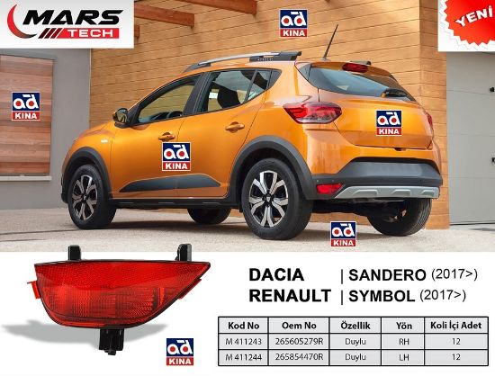 M411244 ARKA TAMPON SİSİ SOL DACIA SANDERO (17>) resmi
