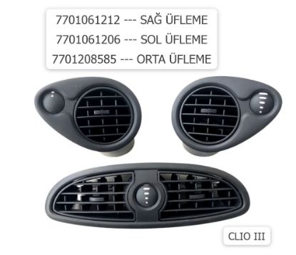 DİFÜZÖR TAKIMI CLIO III (ÖN SAĞ+SOL+ORTA) (7701061212 + 7701208585 + 7701061206) resmi