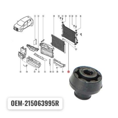 RADYATÖR LASTİĞİ ALT 215063995R CLIO-IV CAPTUR ZOE resmi