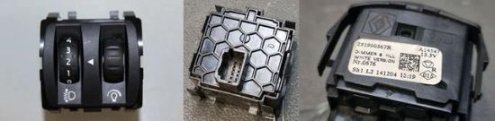 FAR AYAR DÜĞMESİ CAPTUR CLIO IV LAGUNA III MEGANE III TRAFIC III ZOE resmi