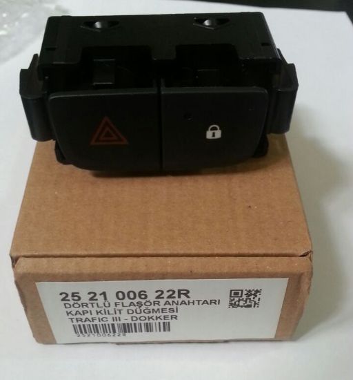 FLAŞÖR + MERKEZİ KİLİT ANAHTARI 252100622R DOKKER TRAFIK-II resmi