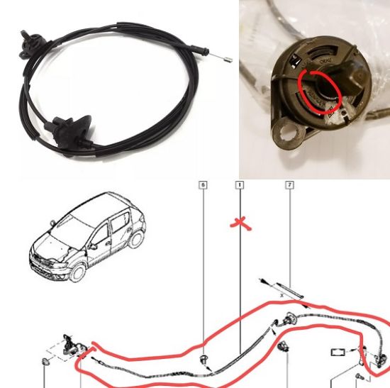 KAPUT TELİ CLIO SYMBOL JOY LOGAN II SANDERO II LODGY resmi