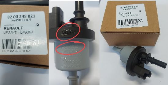 KANİSTER VALFİ ( ELEKTROVANA ) 8200248821 MEGANE II CLIO LAGUNA KANGO-3 DOKKER resmi