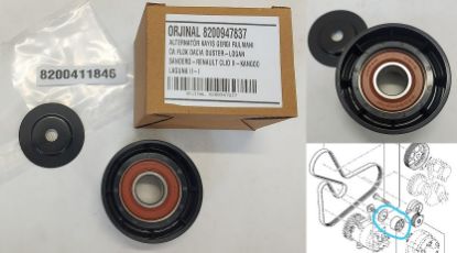 ALTERNATÖR GERGİ RULMANI 8200947837 DUSTER LOGAN SANDERO CLIO II KANGO LAGUNA resmi