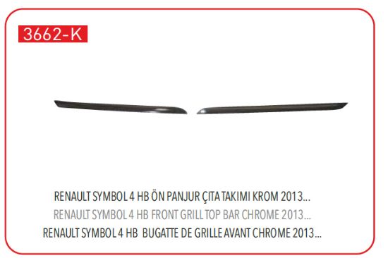 PANJUR ÇITASI ÜST 3662K CLIO-IV HB KROM resmi