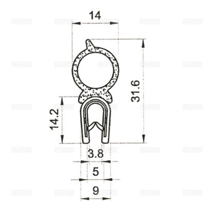 BAGAJ LASTİĞİ 61401 M.131 SERÇE resmi