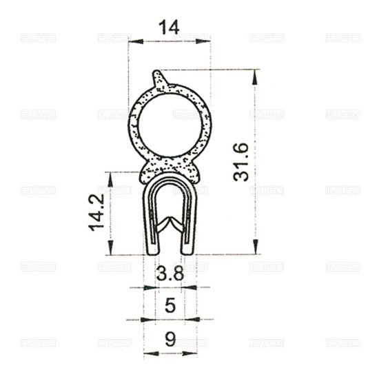 BAGAJ LASTİĞİ 61401 M.131 SERÇE resmi