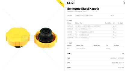 GENLEŞME KAVANOZ KAPAĞI 66121 ASTRA-H CORSA-D VECTRA-C resmi