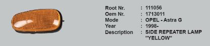ÇAMURLUK SİNYALİ SAĞ SOL 1713011 111056 ASTRA-G (98-) SARI resmi