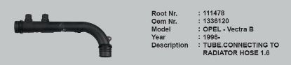 SU BORUSU 1336120 111478 VECTRA-B (96-99) X16XEL PLASTİK resmi