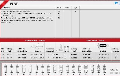 SİBOP TAKIMI TV 31260 363138 TIPO TEMPRA 1.8 2.0 İ.E 8V resmi