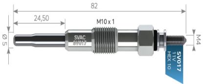 ISITMA BUJİSİ SV017 BMC T80 CROMA 1.9 TDI resmi