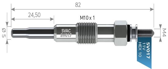 ISITMA BUJİSİ SV017 BMC T80 CROMA 1.9 TDI resmi