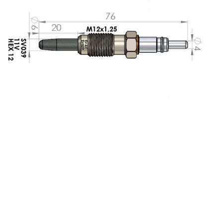 ISITMA BUJİSİ SV039 DOBLO (01-) 1.9D resmi