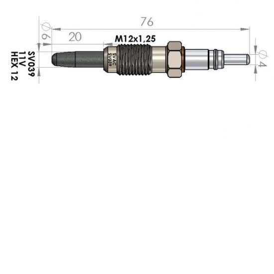 ISITMA BUJİSİ SV039 DOBLO (01-) 1.9D resmi