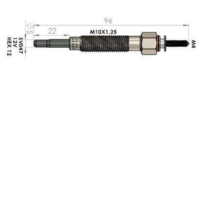 ISITMA BUJİSİ SV047 H100 MINIBUS KAMYONET (94-96) 12V resmi