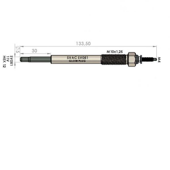 ISITMA BUJİSİ SV051 ACCENT ERA 1.5 CRDI GETZ 1.5 CRDI BLUE (06-) İ20 İ30 1.5 CRD resmi