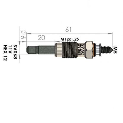 ISITMA BUJİSİ SV068 R19 MEGANE 1.9 TD CARISMA 1.9 TD resmi