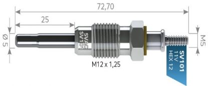 ISITMA BUJİSİ SV101 CLIO MEGANE 1.9D resmi