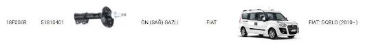 AMORTİSÖR ÖN SAĞ 18F006R DOBLO (2010-) resmi