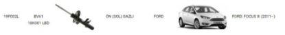 AMORTİSÖR ÖN SOL 19F002L FOCUS (2015-) resmi