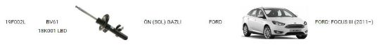 AMORTİSÖR ÖN SOL 19F002L FOCUS (2015-) resmi