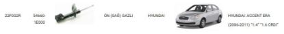 AMORTİSÖR ÖN SAĞ 22F002R ACCENT ERA (06-11) resmi